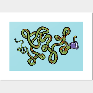 snorkeling water snake Posters and Art